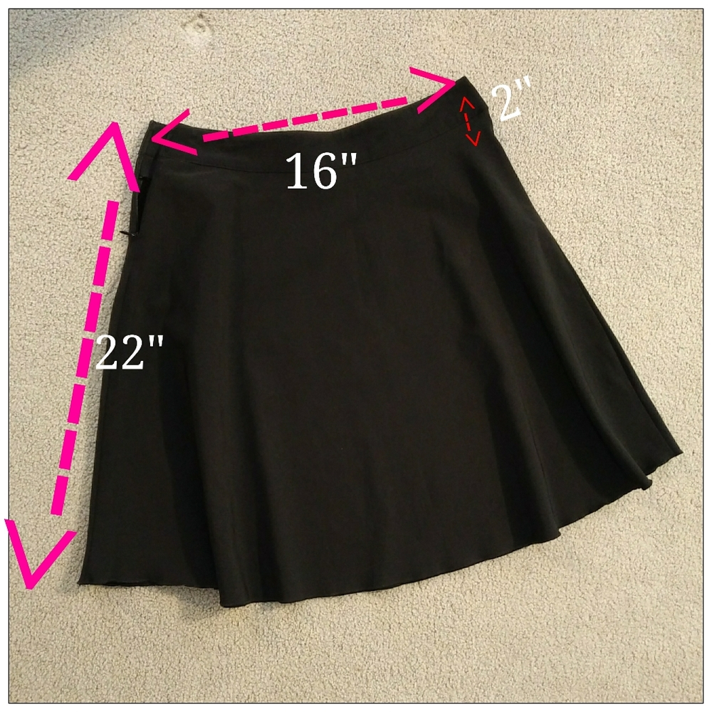 🌷2-4-7 Black A-line Skirt Sz 9 NWOT - Picture 5 of 5